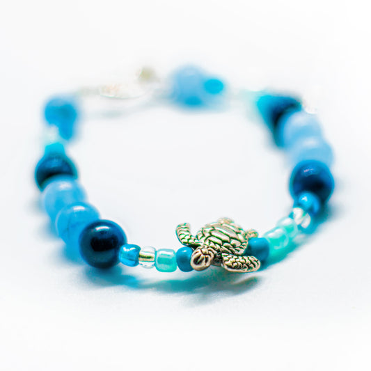 Tortuga de Mar Plata Bracelet | Amor x Leon