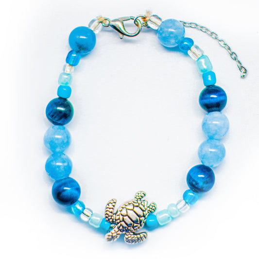Tortuga de Mar Plata Bracelet | Amor x Leon